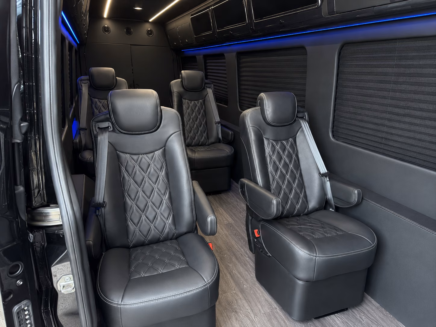 san francisco 18 passenger sprinter van inside